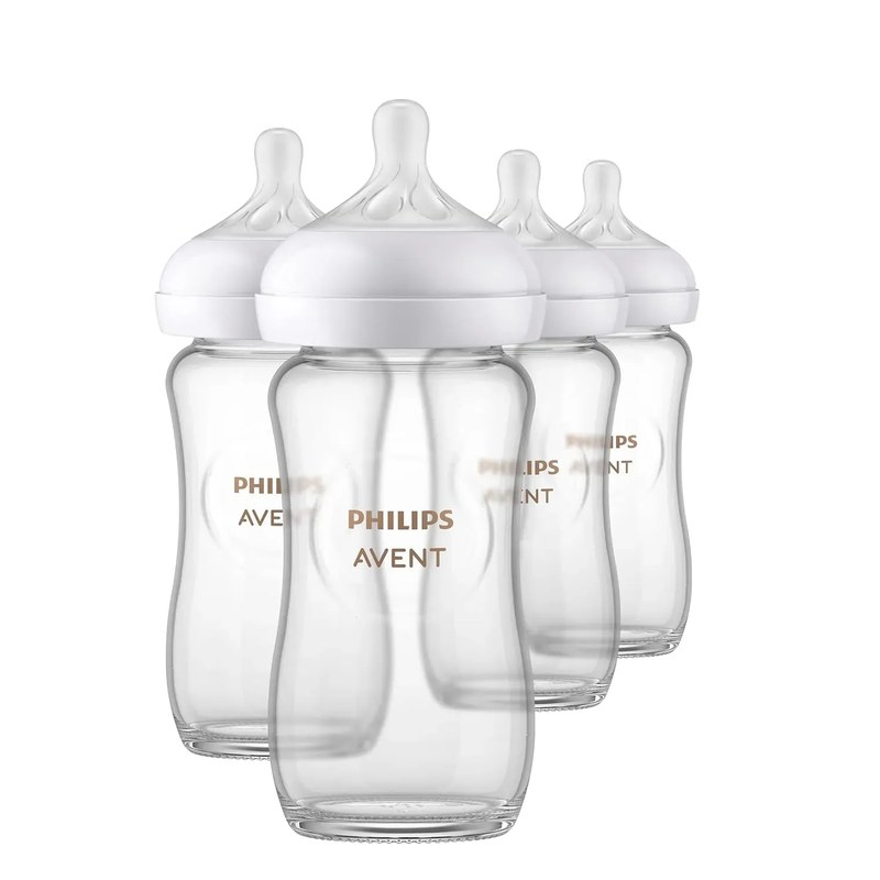 Philips Avent Glass Natural baby bottles, 8 oz, 4-pack