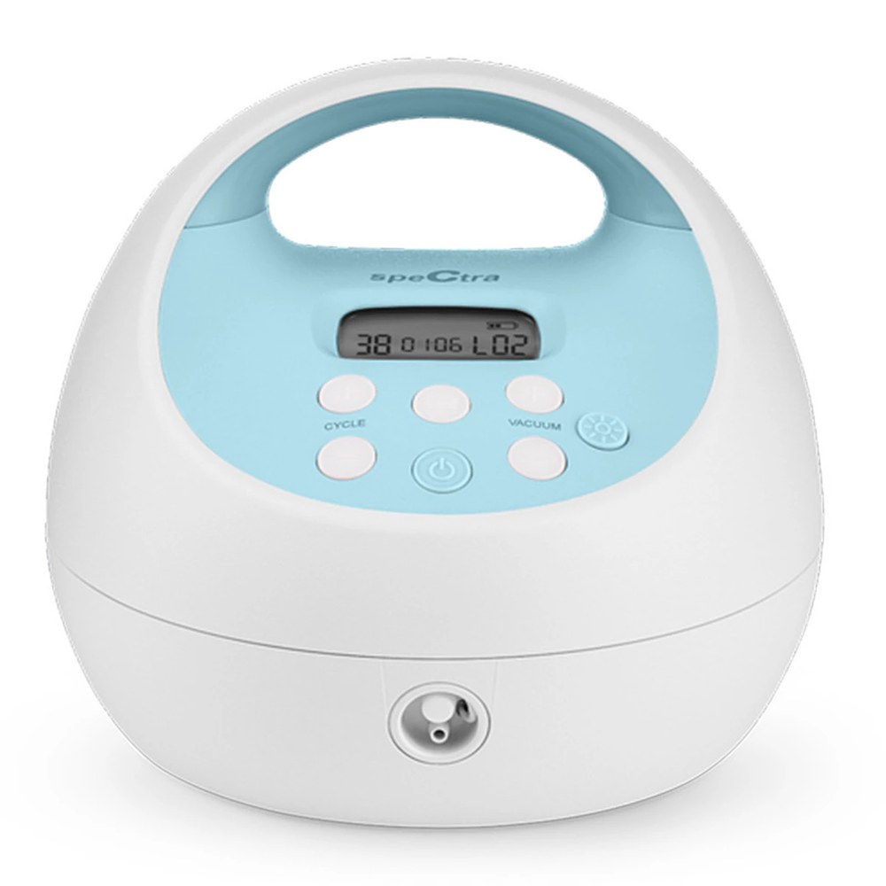 Spectra S1 Plus double electric breast pump in blue and white