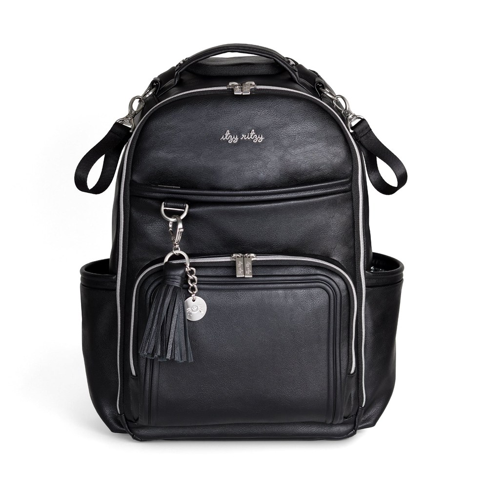 Itzy Ritzy Boss Plus diaper bag backpack in Mystic Black