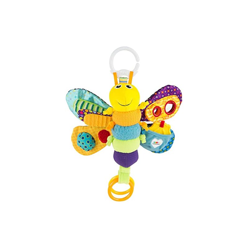 Lamaze Freddie the Firefly clip-on plush toy with colorful crinkle wings