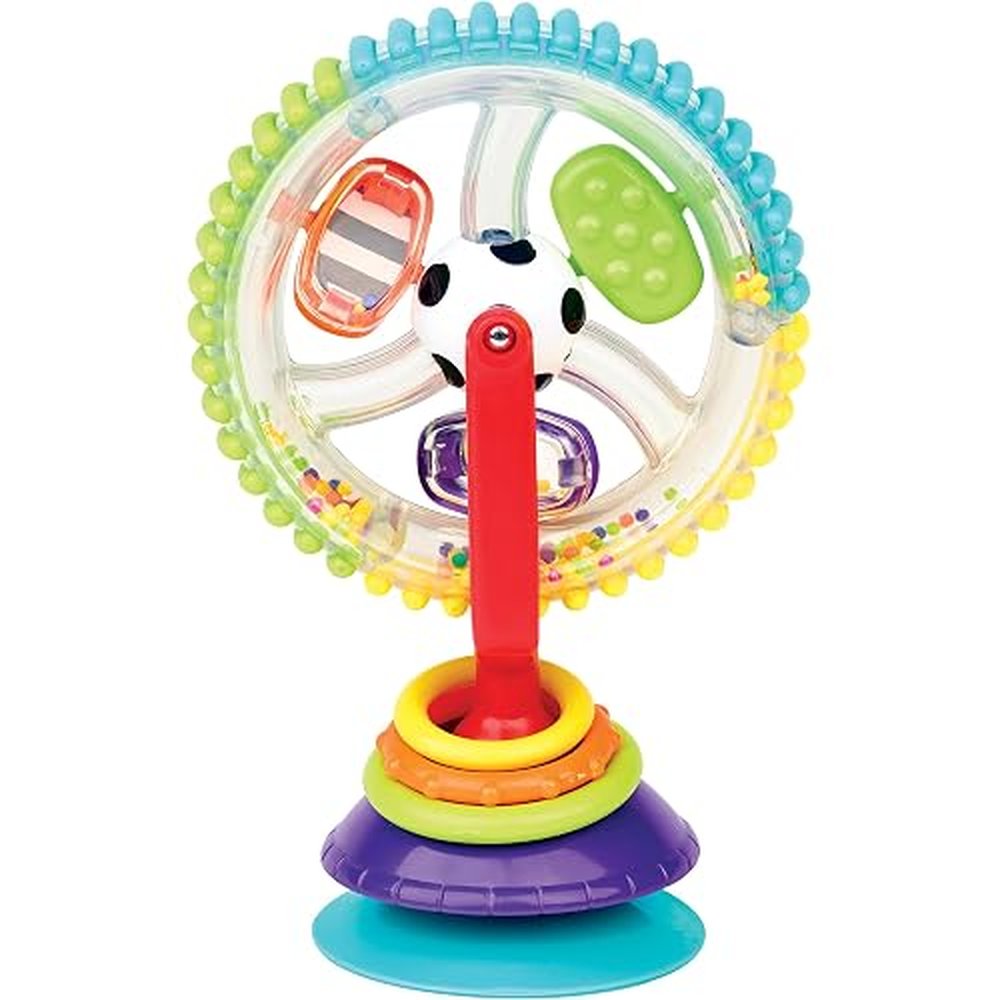 Sassy Wonder Wheel with cascading beads, center spinners and a suction-cup base